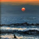 Painting Of Sunset And Ocean